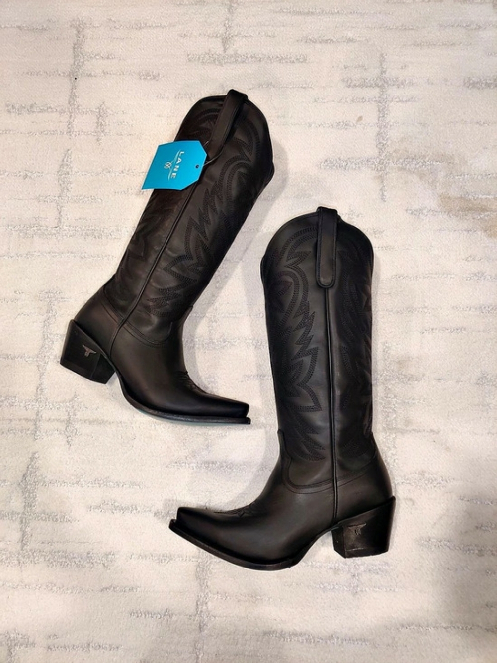 Lane Boots Smokeshow Cowboy Cowgirl Boots Jet Black US 8 NWT - Picture 7 of 10